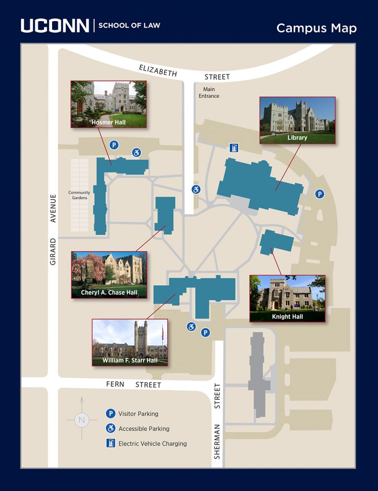 UConn Law campus map