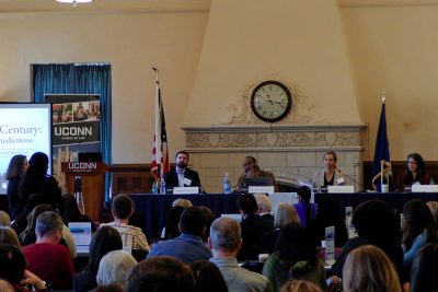 panelists on stage