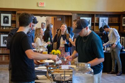 Students at buffet