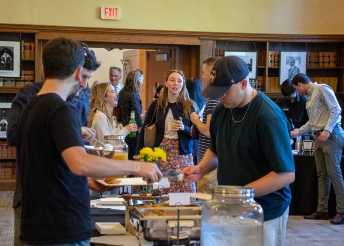 Students at buffet