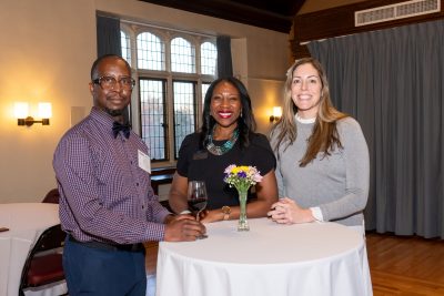 Dean Nelson smiles with alumni