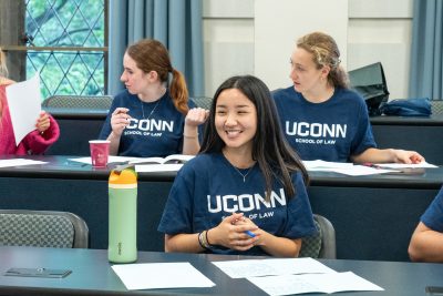UConn Law students in UConn School of Law Tshirts