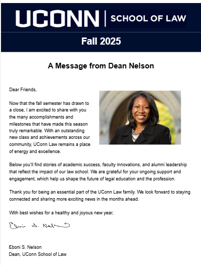 A photo of the cover of the Alumni Newsletter