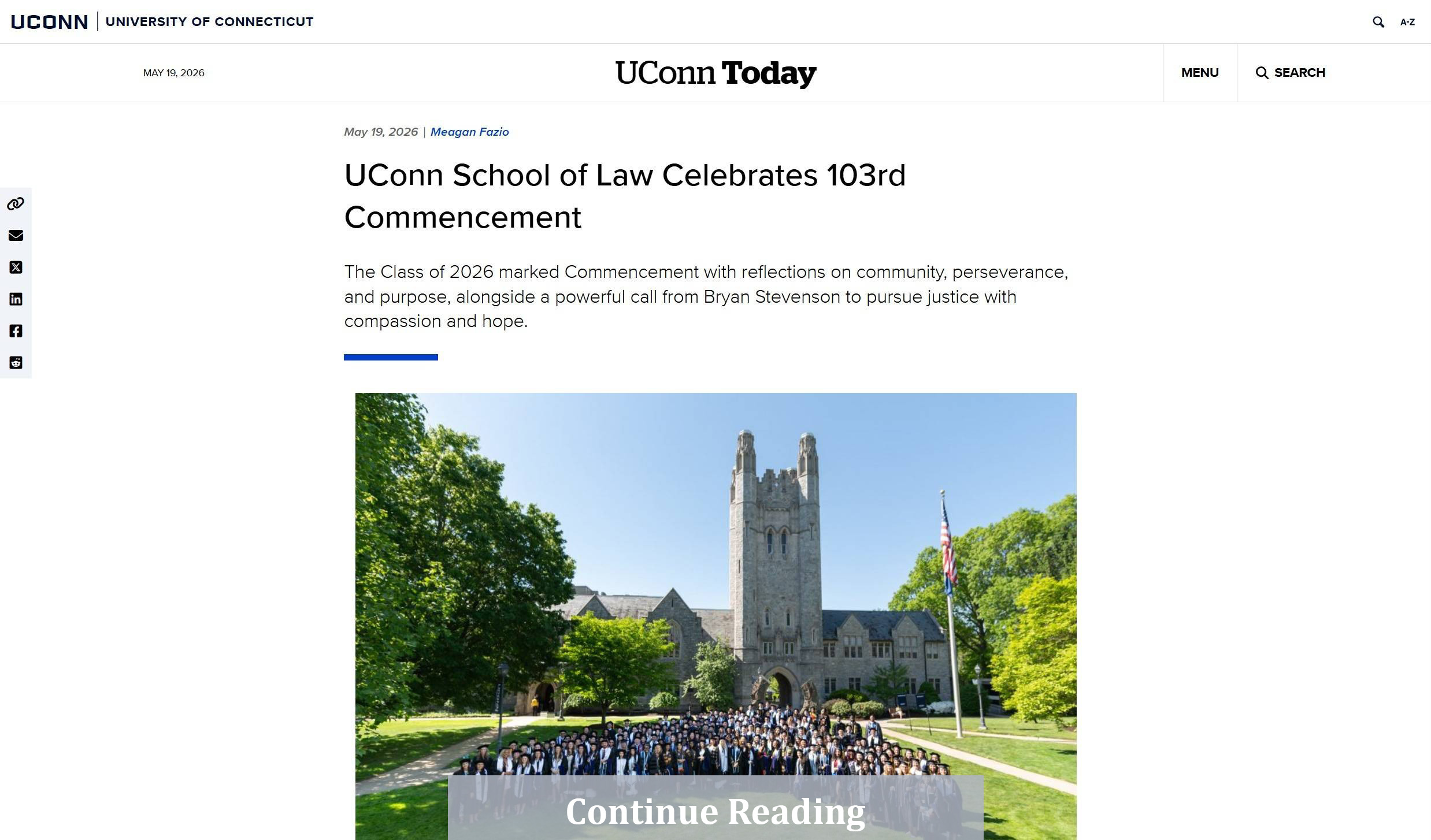 UConn Today Article