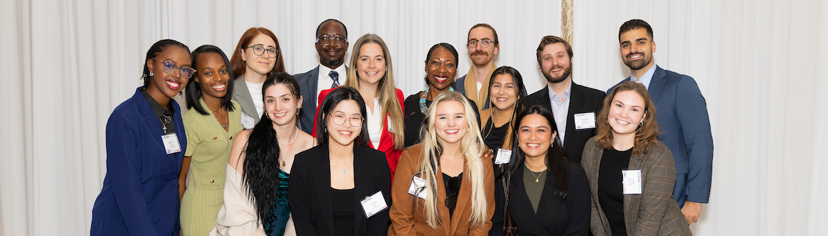 Group Photo from the annual Law Awards Dinner Ceremony where distinguished alumni of the law school receive awards on their accomplishments, 2025